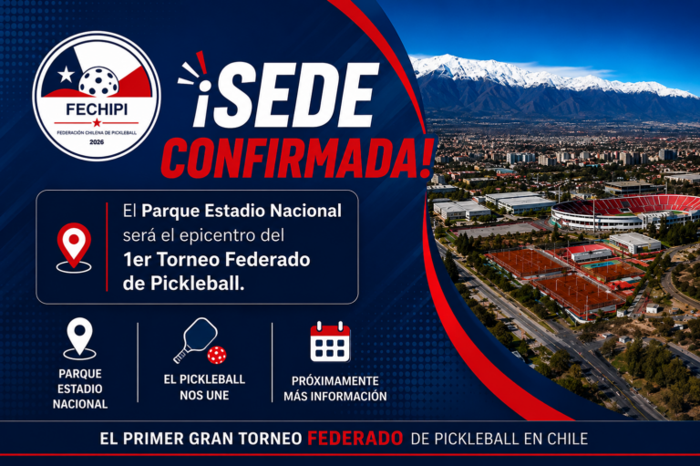 El Parque Estadio Nacional será la sede del 1er Torneo Federado de Pickleball de Chile